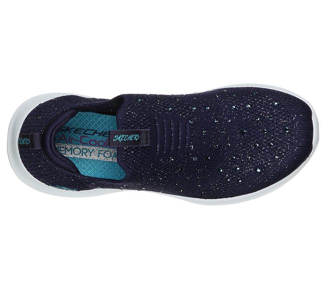 Zapatillas Skechers Niños - Ultra Flex Azul Marino KPGWB8064